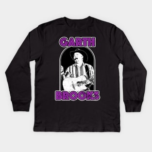 Purple garth Kids Long Sleeve T-Shirt